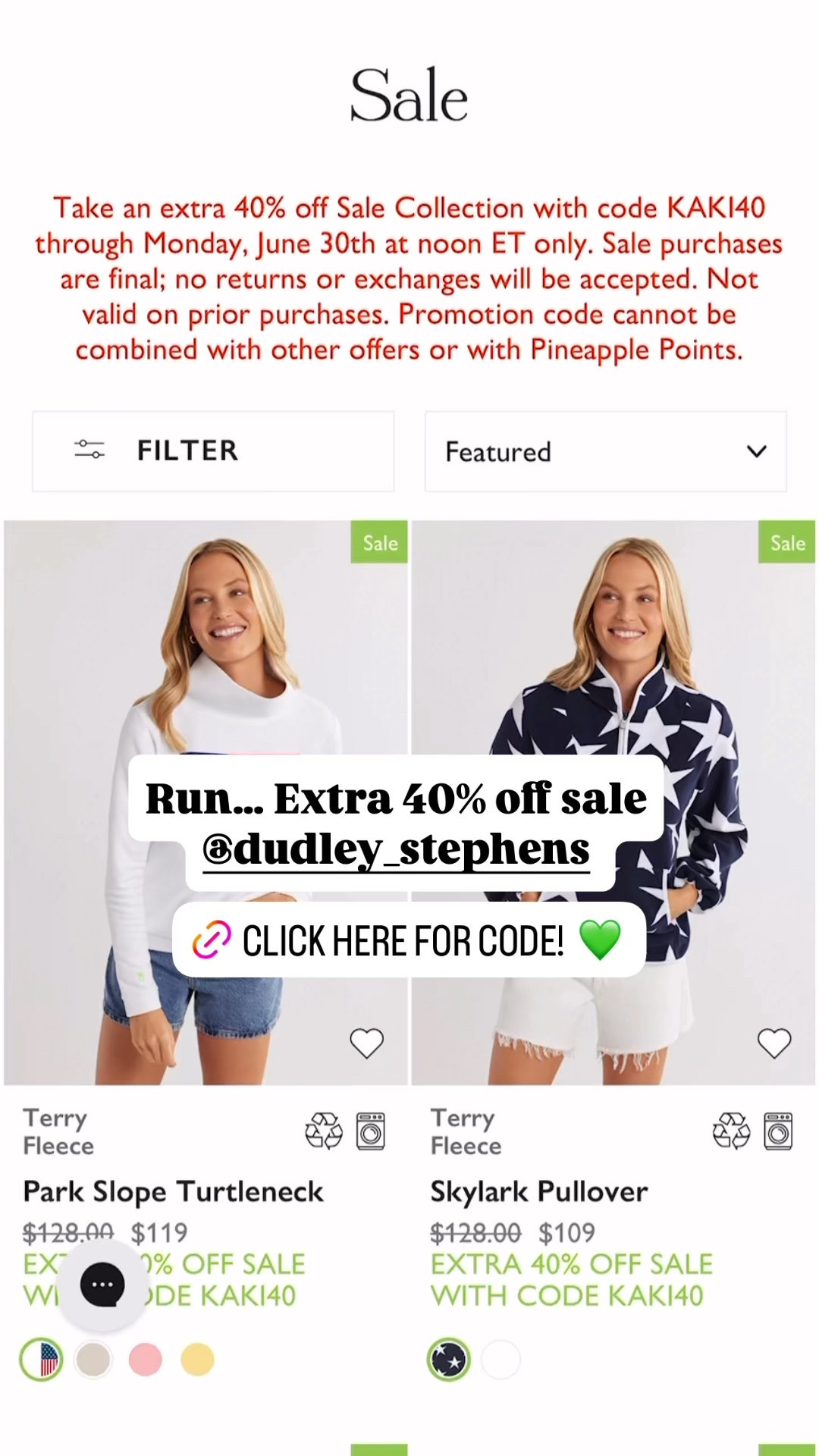 Coupon code KAKI40. Get extra 40% on sale items at Dudley Stephens!  

#LTKWorkwear #LTKFindsUnder100 #LTKSaleAlert