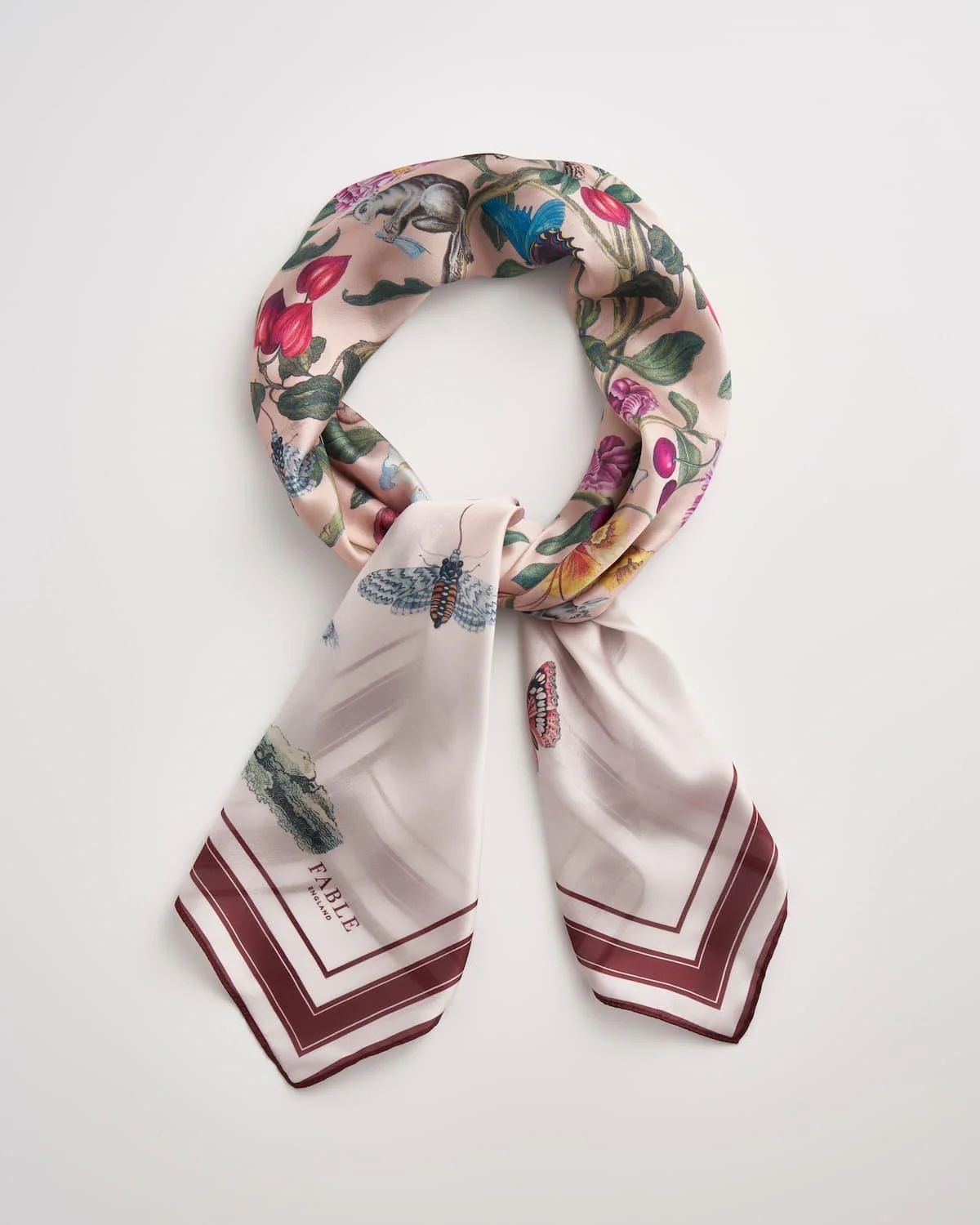 Tree Of Life Narrative Silk Square Scarf | Fable England