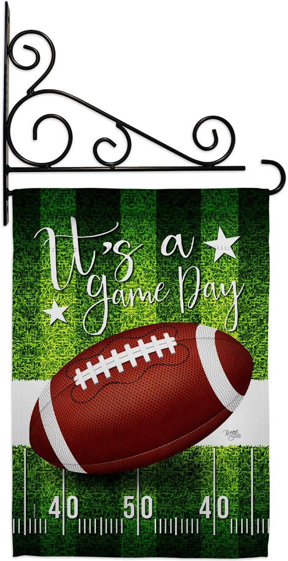 Amazon.com : Breeze Decor Game Day Garden Flag Set Wall Holder Sports Football NFL American Team ... | Amazon (US)
