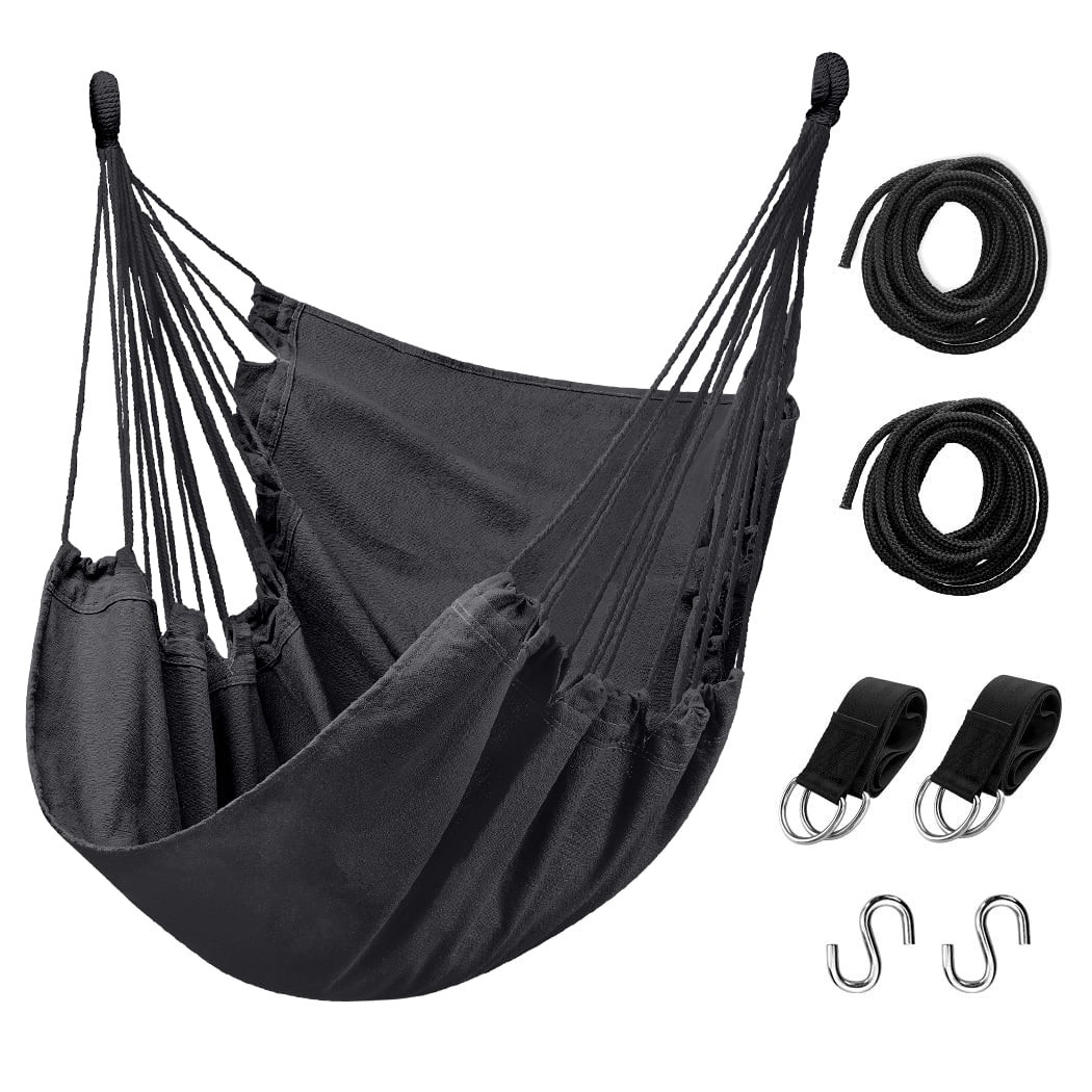 Livhil Hammock Chair Hanging Rope Hammock Swing Chair, Max 300 lbs Portable Hanging Hammock Chair... | Walmart (US)
