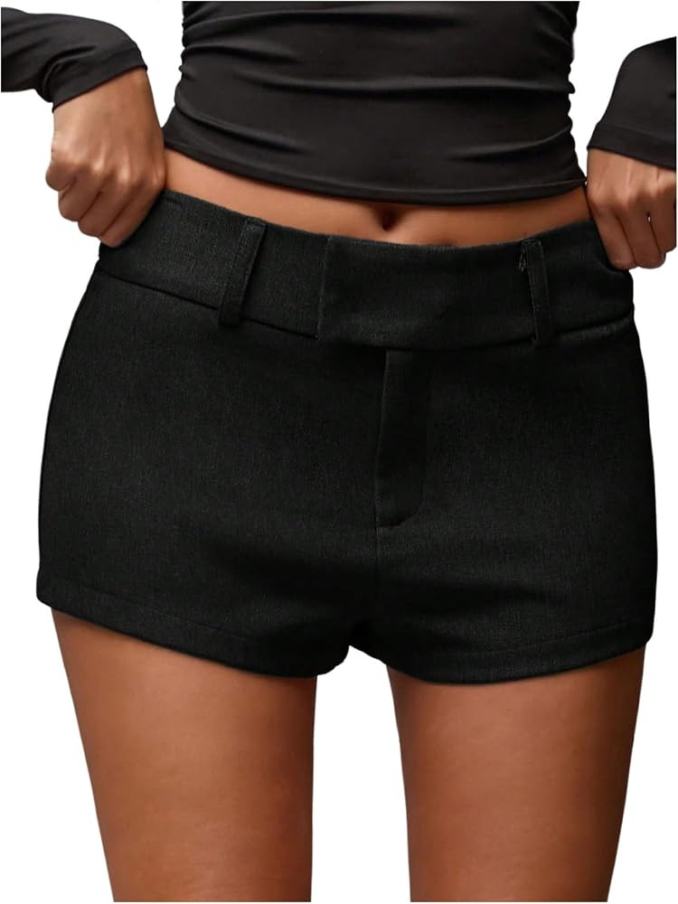 Women's Elegant Mini Shorts Dressy Casual Office Work Summer Shorts with Pockets | Amazon (US)