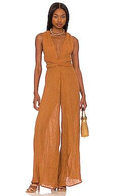 Savannah Morrow Arun Jumpsuit in Caramel from Revolve.com | Revolve Clothing (Global)