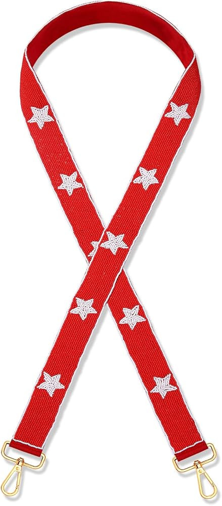 Game Day Beaded Purse Strap Stadium Football Stars Bag Strap Game Day Concert Clear Crossbody Handbag Replacement Strap (star purse strap E, 1) | Amazon (US)