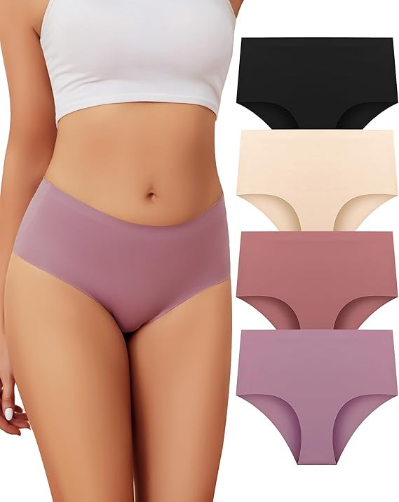 Jaywan Womens Seamless Bikini Cheeky Underwear No Show Hipster Breathable Stretch Invisibles Pant... | Amazon (US)