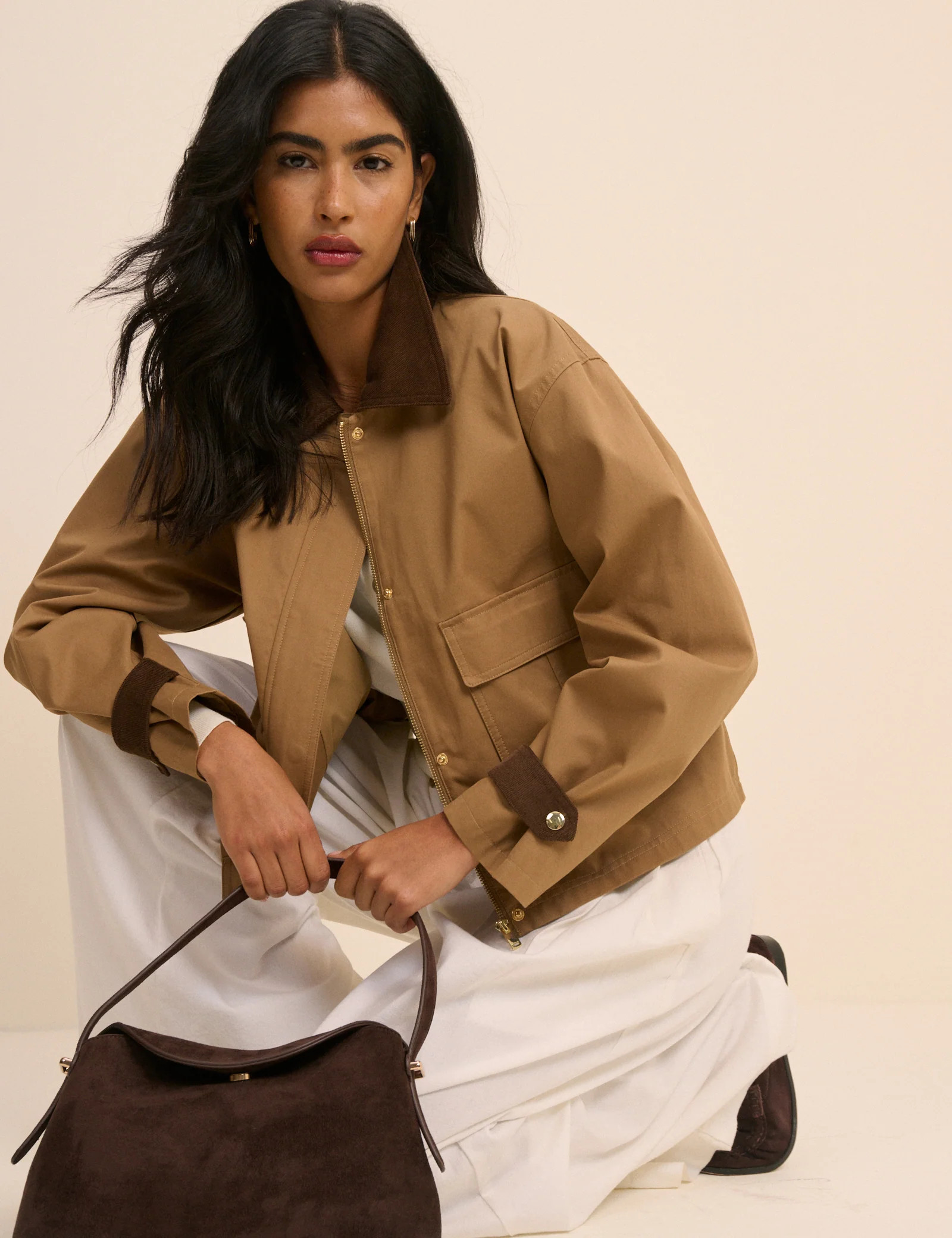 Camel Short Freddie Barn Jacket | Nobody's Child