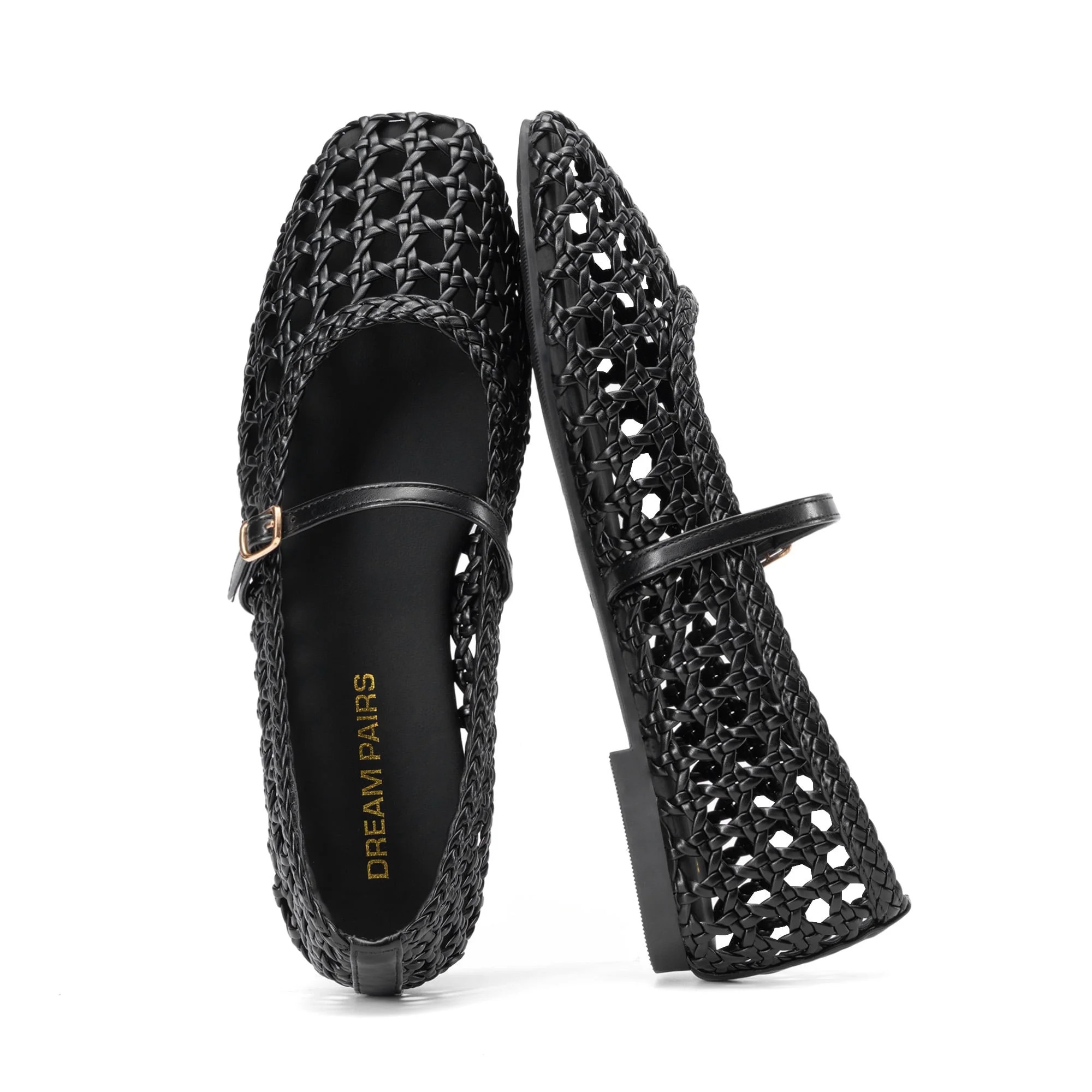 DREAM PAIRS Women Mary Jane Flats Breathable Woven Ballet Flats Casual Dress Shoes - Walmart.com | Walmart (US)