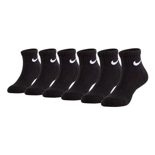Kids' Nike Dri-Fit Perfect Ankle Socks XSmall Black 6 Pack | Scheels Sports