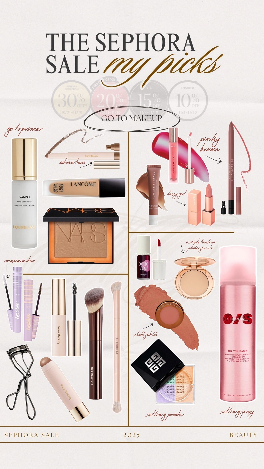 Sephora sale is BACK✨ highlighted some of my makeup staples & more! Some specifc shades are highlighted on the slide that I adore! 💄 it’s free to join Sephora’s beauty insider program to access the sale & tiers! Use code EVERYTHING at checkout 🤎

Beauty faves / Sephora sale / makeup / go to staples / gift ideas for her / Holley Gabrielle 

#LTKGiftGuide #LTKBeauty #LTKSaleAlert