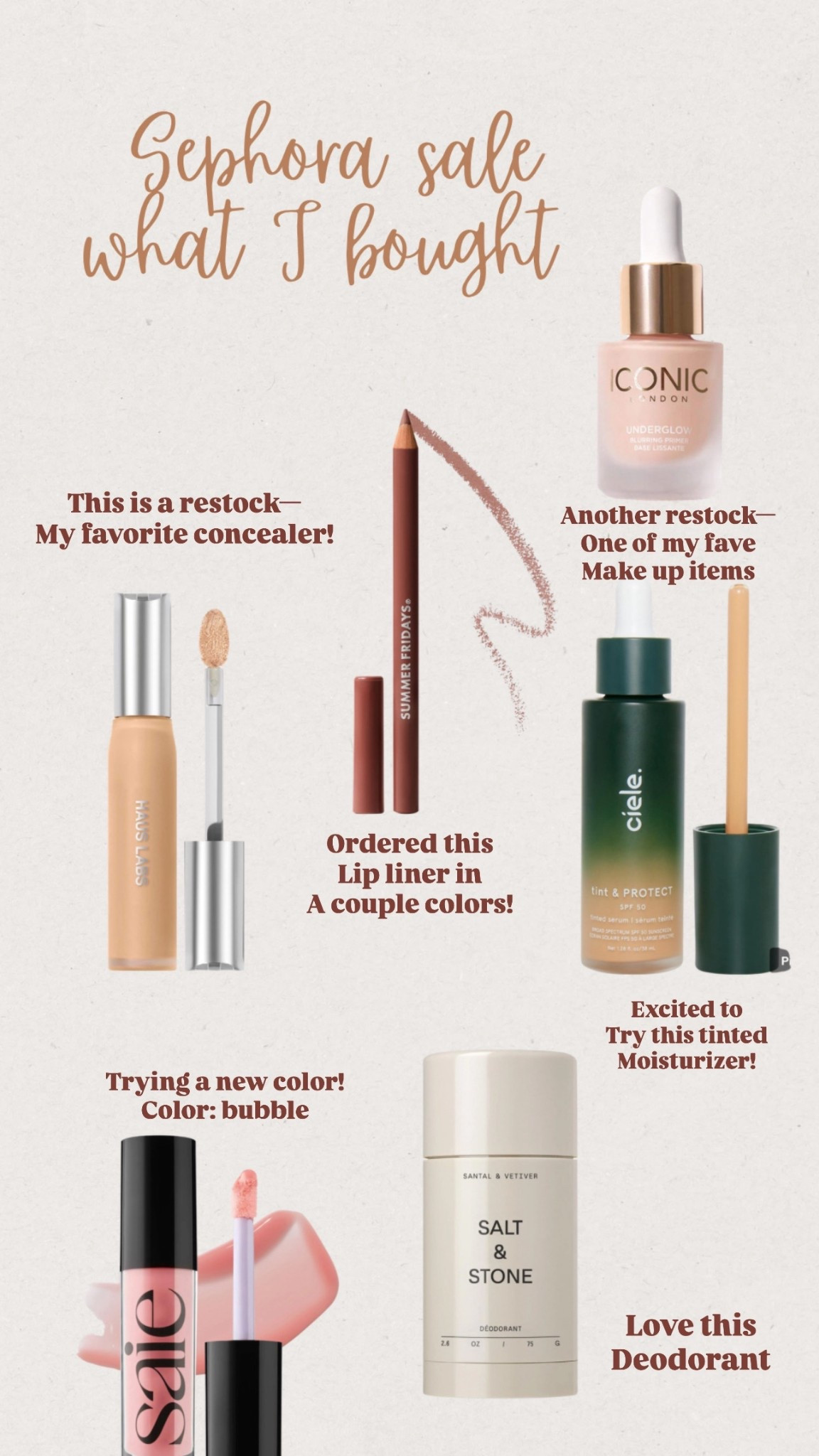 Sephora sale—what I ordered! 