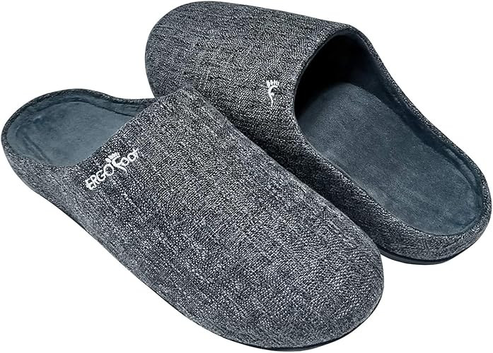 ERGOfoot Orthotic Slippers with Arch Support for Plantar Fasciitis Pain Relief, Comfortable Ortho... | Amazon (US)