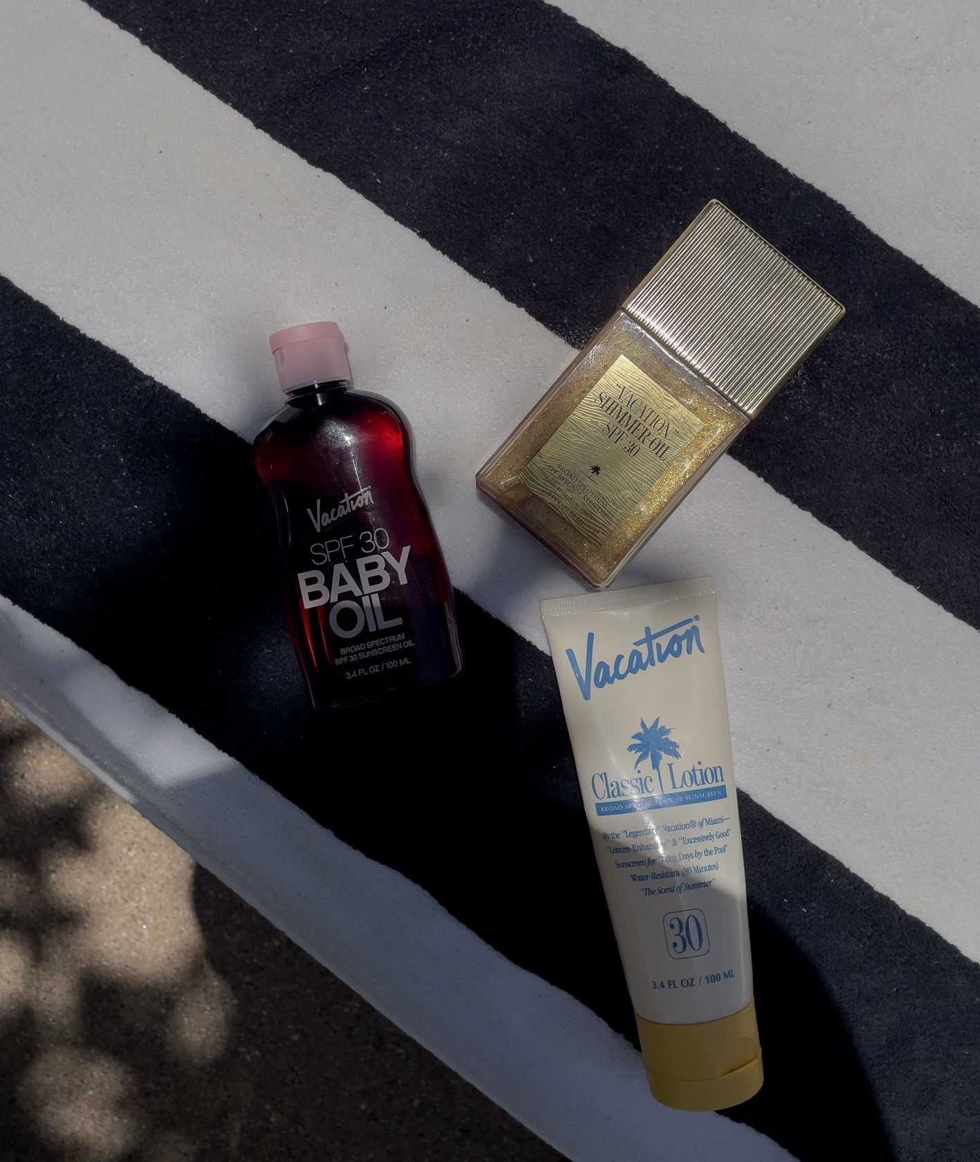 Vacation Suncreen Resort 

Shimmering Oil SPf 30
Baby Oil SPF 30
Suncreen Lotion SPF 30

#LTKTravel #LTKSwim #LTKBeauty