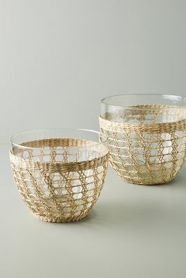 Seagrass-Wrapped Serving Bowl | Anthropologie (US)