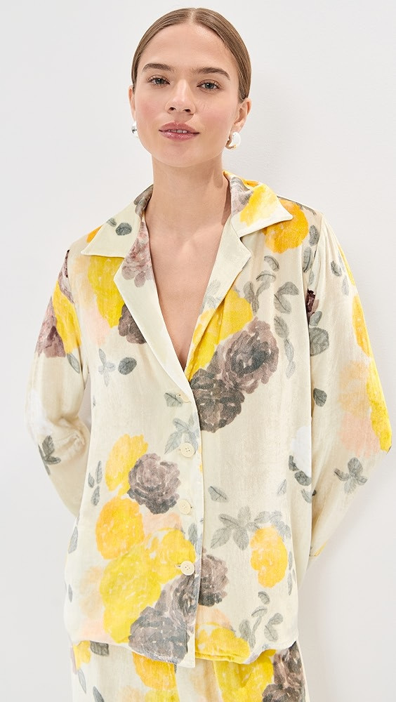 Louis Pajama Velvet Blouse | Shopbop