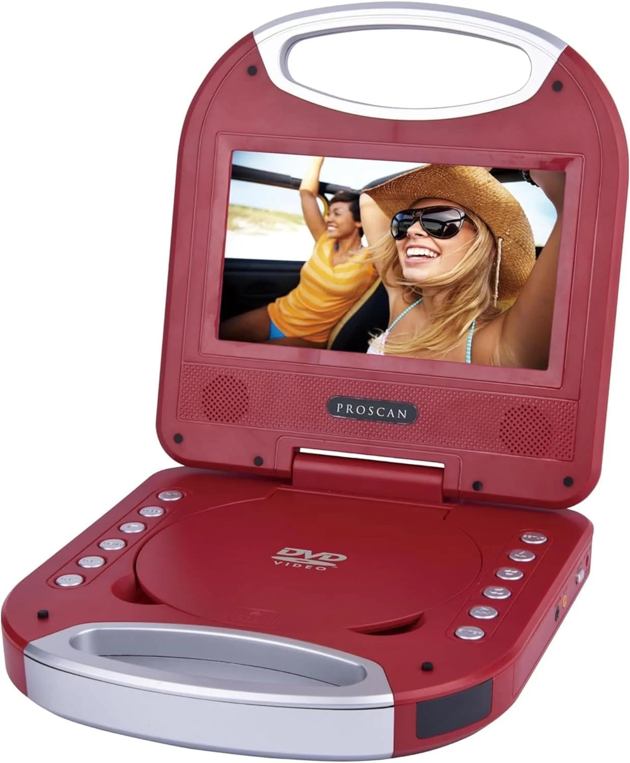 PROSCAN ELITE 7-Inch Portable DVD Player with Handle, Red | Walmart (US)