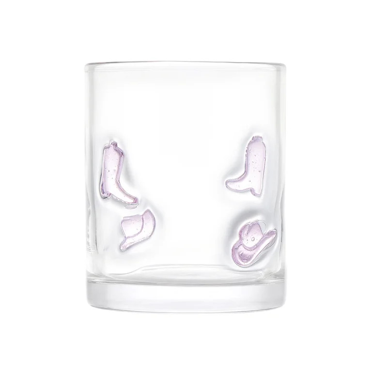Thyme & Table 12 fl oz Pink Cowboy Charms Drinking Glass | Walmart (US)