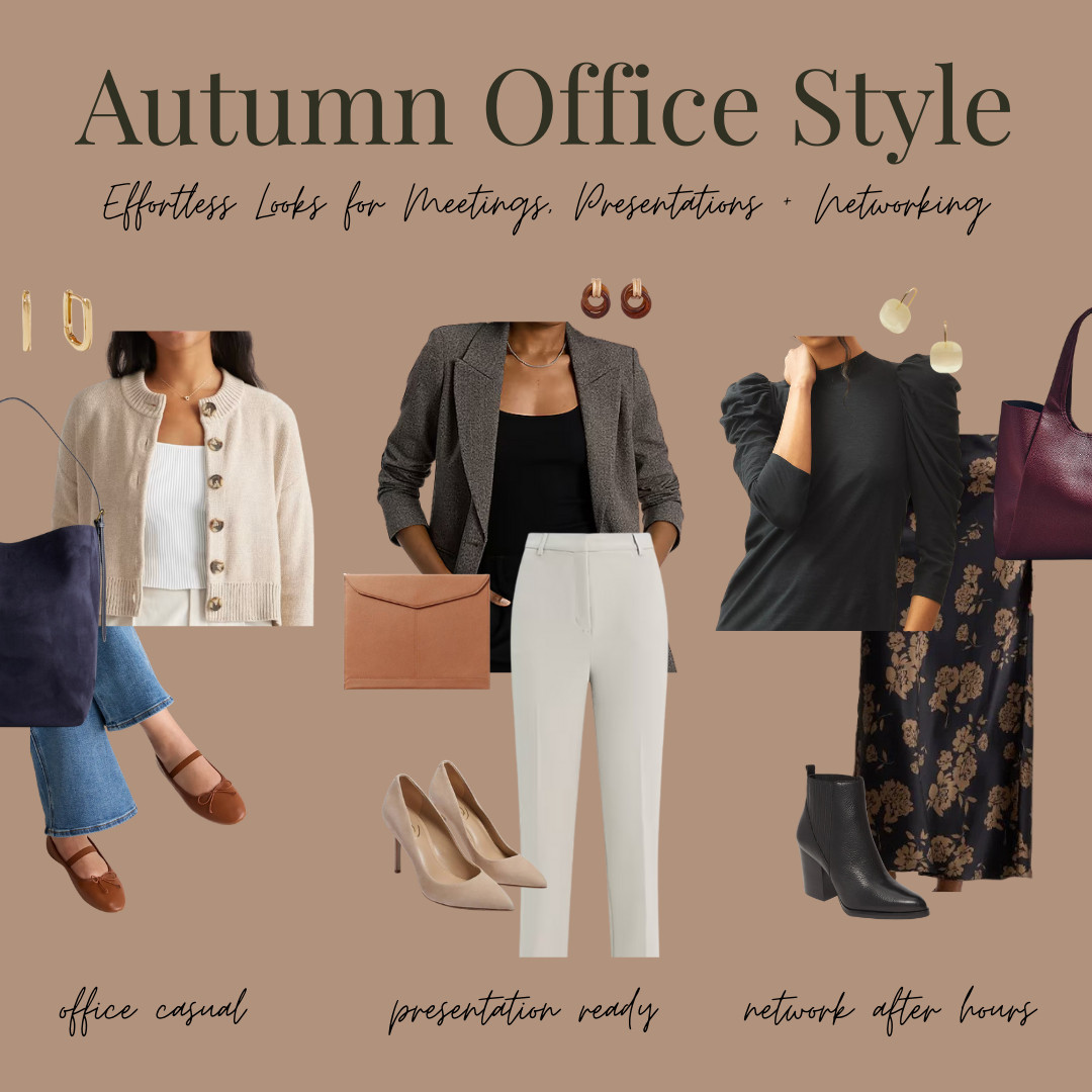 ✨ From desk meetings to client dinners, these autumn outfits are tailored to keep you polished, confident, and ready for anything. 🍂 

Each piece was hand-picked to balance office casual ease with presentation-ready sophistication—and styled to carry you effortlessly into after-hours networking.

Whether you’re refreshing your work wardrobe or building a versatile fall capsule, these staples are designed to work hard for you while still feeling chic + elevated. 🖤

Tap through to shop your next go-to look and step into the season with confidence. 

 #FallWorkwear #OfficeStyle #WorkWardrobe #BusinessCasual #WorkwearLooks #DeskToDinner #PolishedStyle #EffortlessWorkwear #WardrobeRefresh #FallOutfitInspo #LTKFallFashion #LTKWorkwear #LTKStyleTip #LTKWorkwear