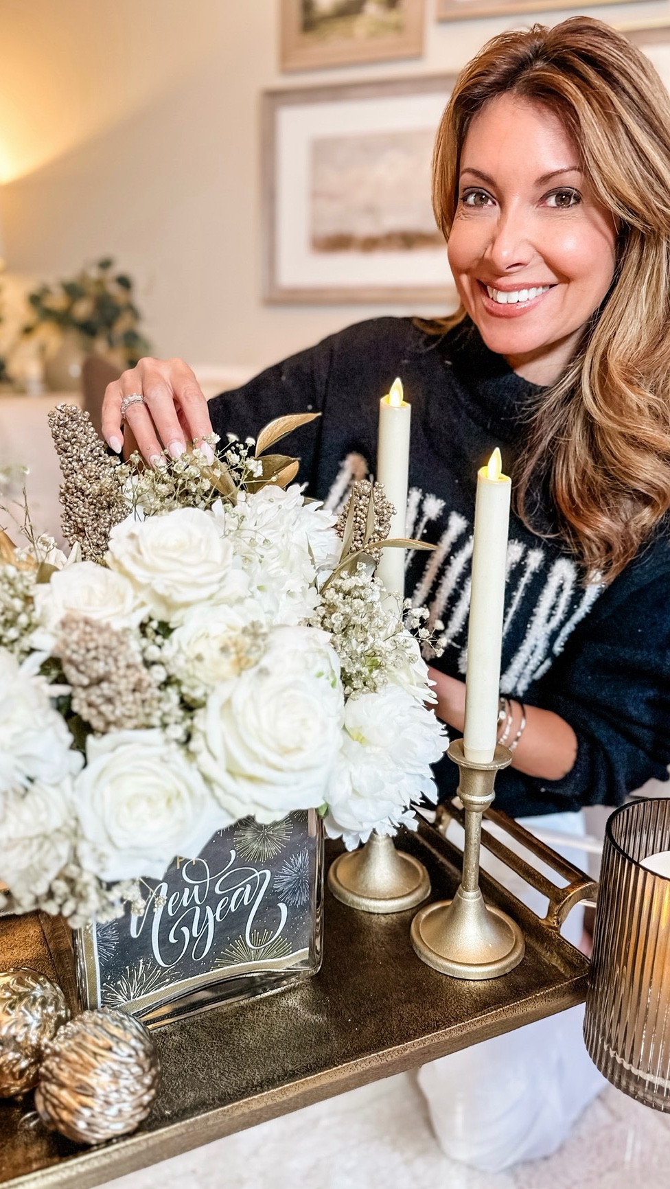 New Year’s Floral Arrangement 🍾One easy floral trick I love: printed napkins to set the theme, grocery-store flowers, and a simple tape grid to keep everything polished (no slouchy stems). Perfect for NYE centerpieces, hostess gifts, or New Year birthday blooms 🎂✨

#LTKHome #LTKHoliday
