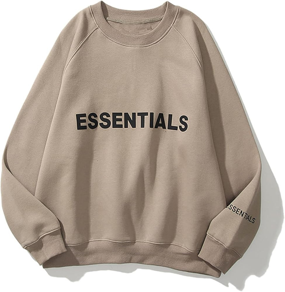 Unisex Vintage Letter Print Hoodie Casaul Loose Fit Kangaroo Pocket Long Sleeve Crewneck Pullover Ho | Amazon (US)