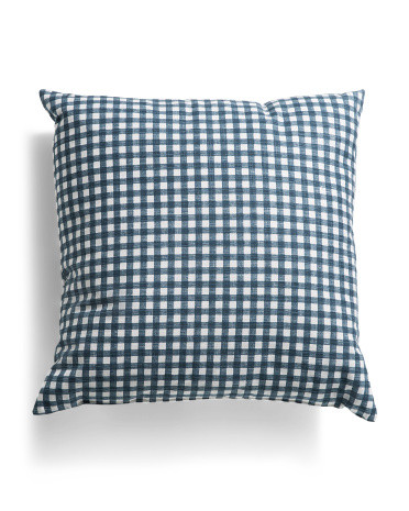 Made In Usa 22x22 Country Gingham Oversized Pillow | TJ Maxx
