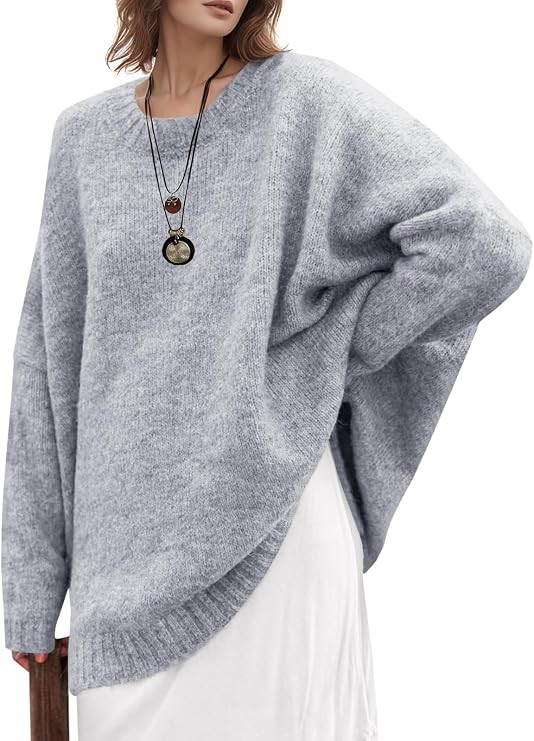 Womens Oversized Sweater Long Sleeve Crewneck Casual Pullover | Amazon (US)