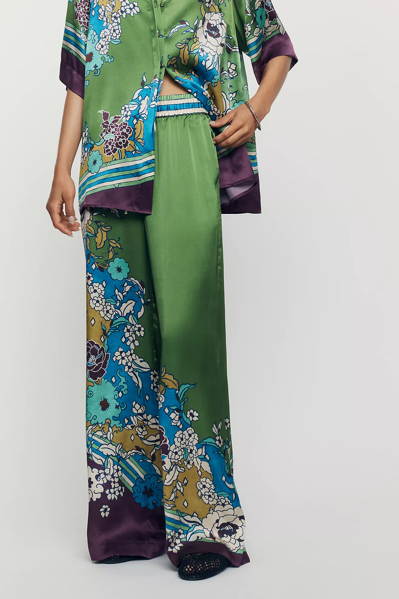 ALÉMAIS Nanci Silk Pants | Anthropologie (US)