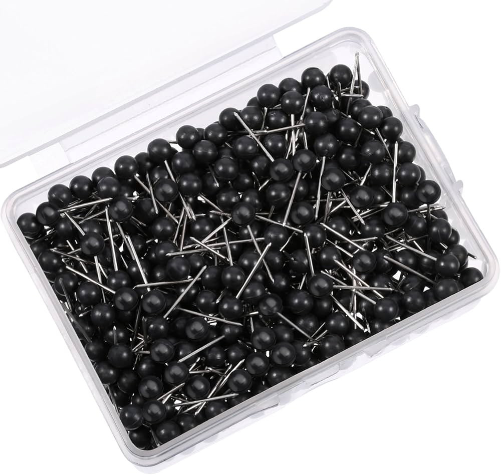 500 Pack Map Push Pins Map Tacks Small Size (Black, 1/8 Inch) | Amazon (CA)
