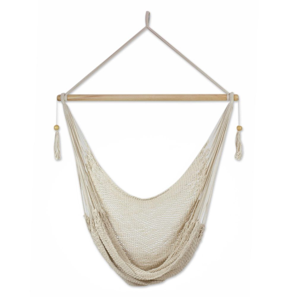 Handmade Cotton 'Ocotal Sands' Hammock Swing (Nicaragua) (Solid) | Bed Bath & Beyond