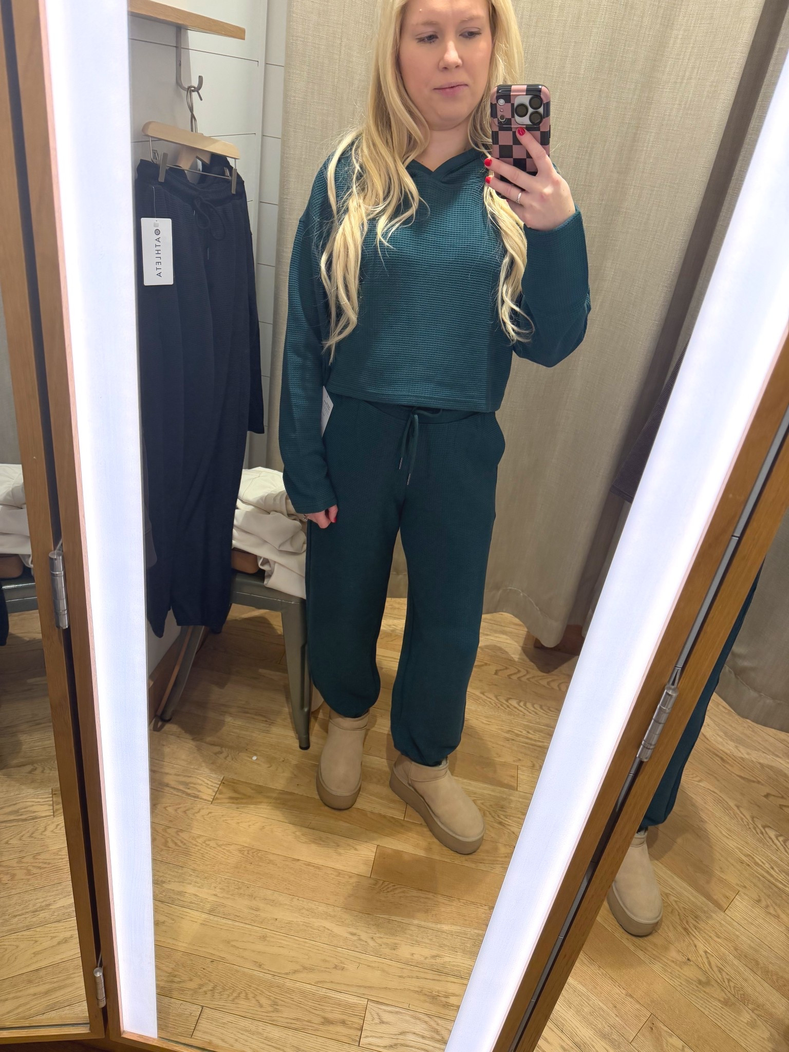 Athleta//waffle knit set//two piece set//joggers//cropped hoodie//green//mid rise waffle jogger//mid rise pants//cuffed pants//pine//long sleeve hoodie//cropped outfit//lounge set//sleep set//bump friendly//pregnant outfits//post partum outfits//lounge wear//gift guide//gifts//ugg//ugg boots//boots//ugg ultra mini platform//platform boots//tan boots//winter boots//cozy outfits//velvet caviar//phone case//checker phone case//Best Buy 

#LTKActive #LTKSaleAlert #LTKBump