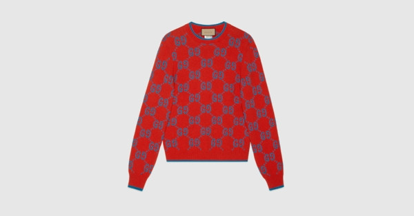 GG knit cotton jacquard sweater | Gucci (US)