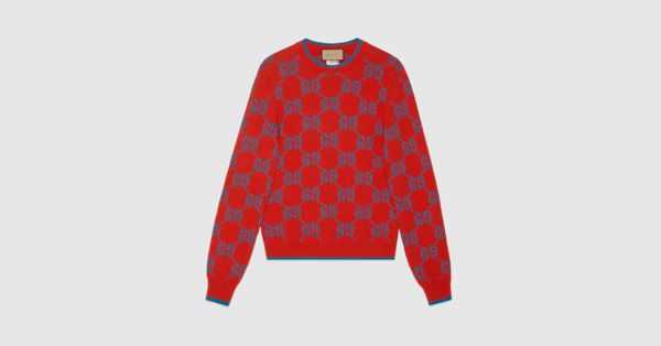 GG knit cotton jacquard sweater | Gucci (US)