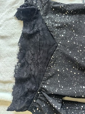 Woman, Black Short Dress With Silver Polkadots 4 Wedding Prom Party Size Small | eBay | eBay US