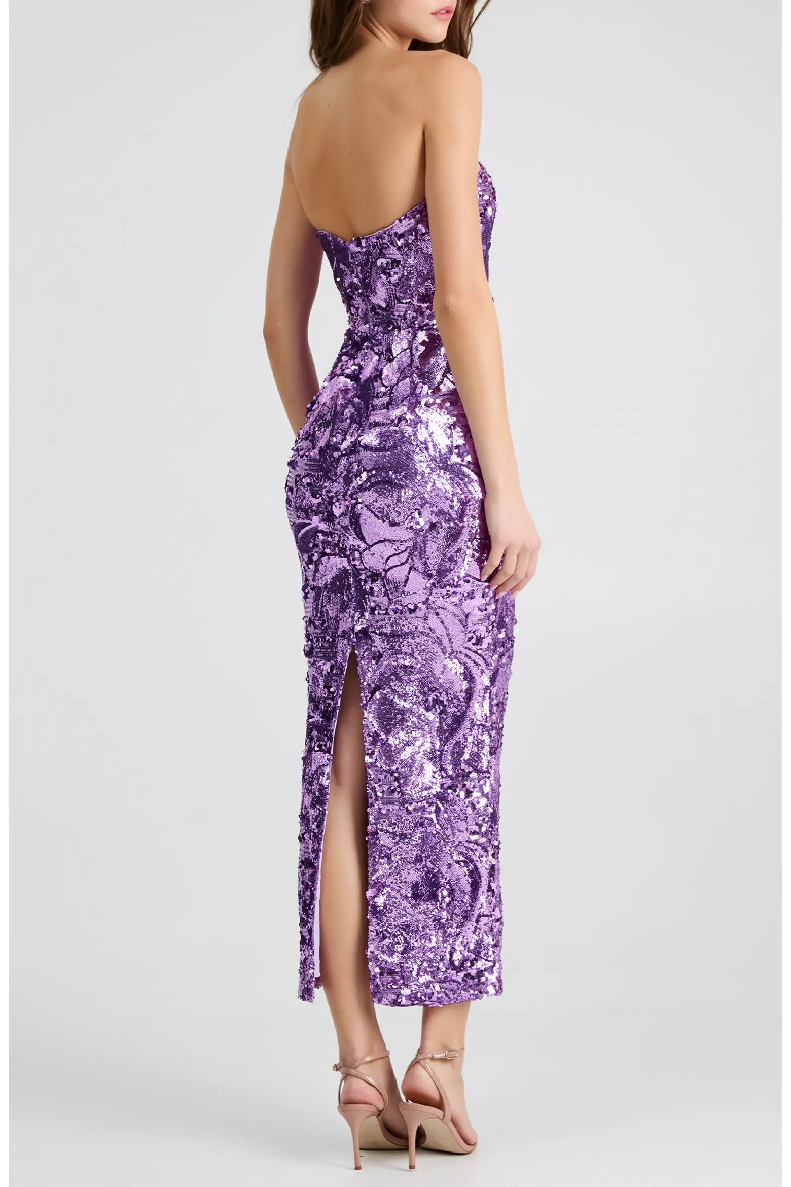 Leslie Pattern Sequin Strapless Gown (Women) | Nordstrom | Nordstrom