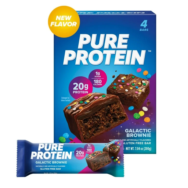 Pure Protein Bars, Galactic Brownie, 20g Protein, 1.76 oz, 4 Ct | Walmart (US)