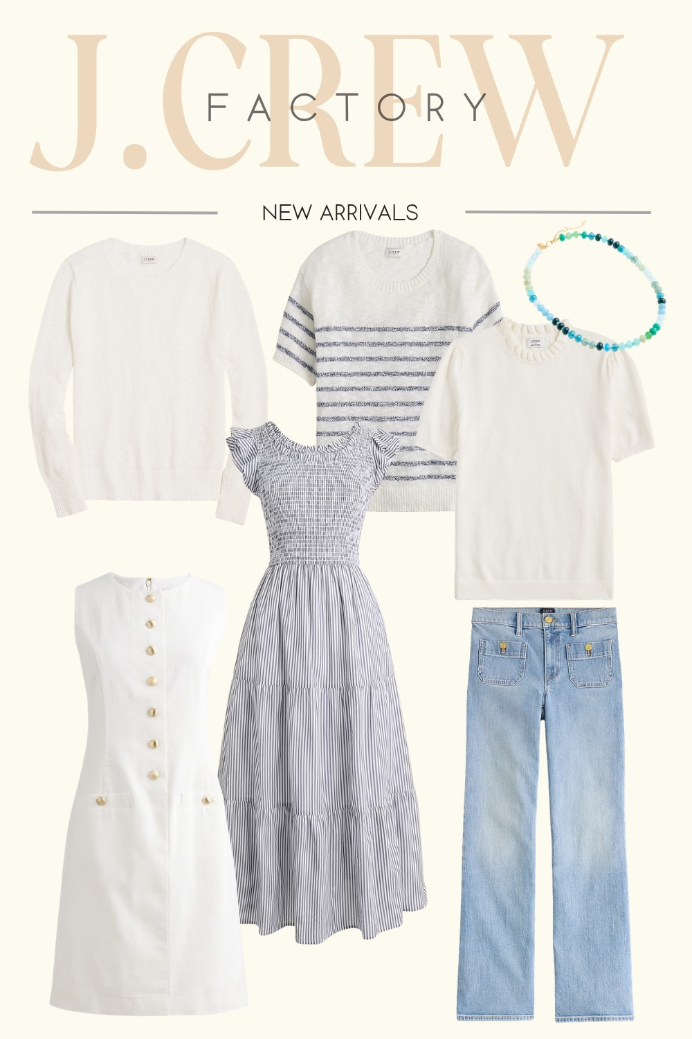 J.Crew Factory new arrivals are giving effortless summer style in the best way. Lightweight sweaters, easy dresses, classic denim, and polished basics that look so much more expensive than they are. Loving all the soft neutrals, blue tones, and timeless pieces that can be styled so many different ways this season.

Rounded up my favorite J.Crew Factory finds for summer outfits, vacation looks, casual everyday style, and elevated basics you’ll wear on repeat.

#LTKootd #LTKSeasonal