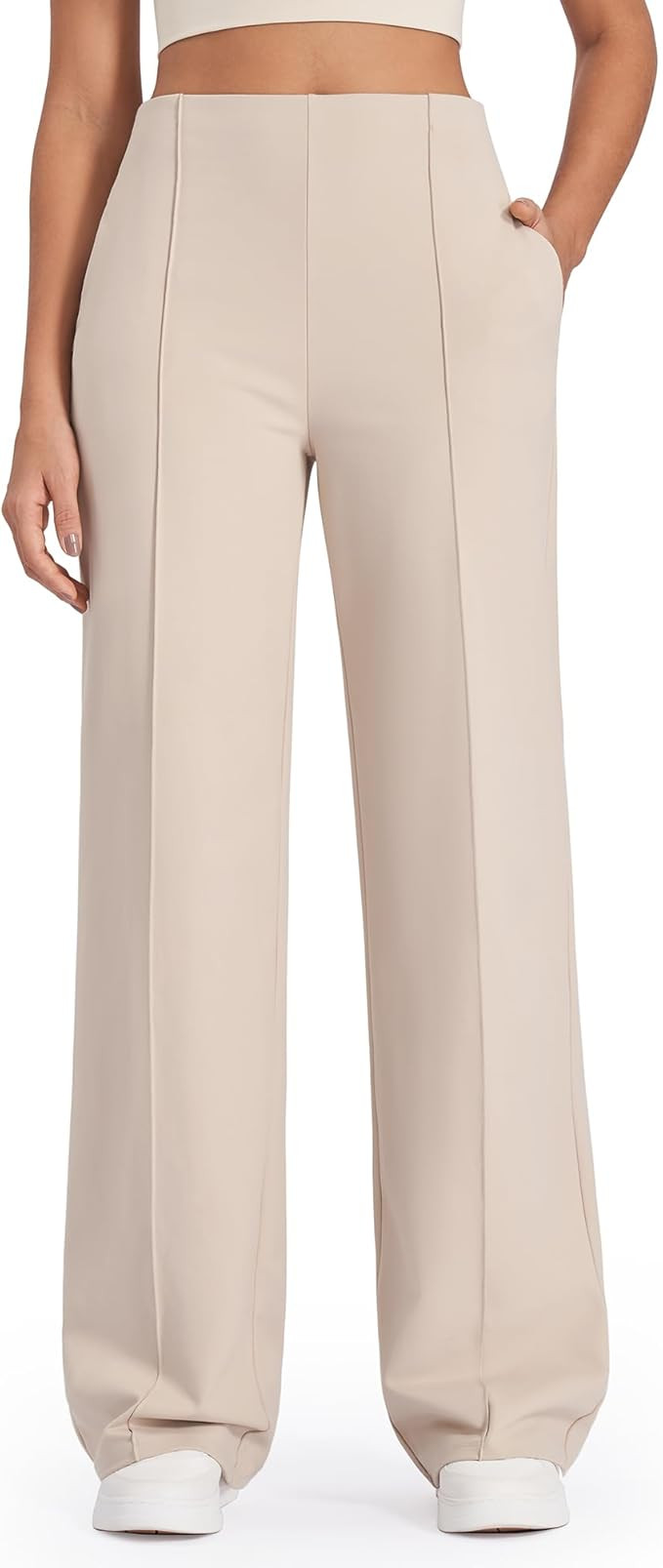 G4Free EverGoing Wide Leg Pants for Women High Waisted Yoga Pants with Pockets Stretch Casual Lou... | Amazon (US)