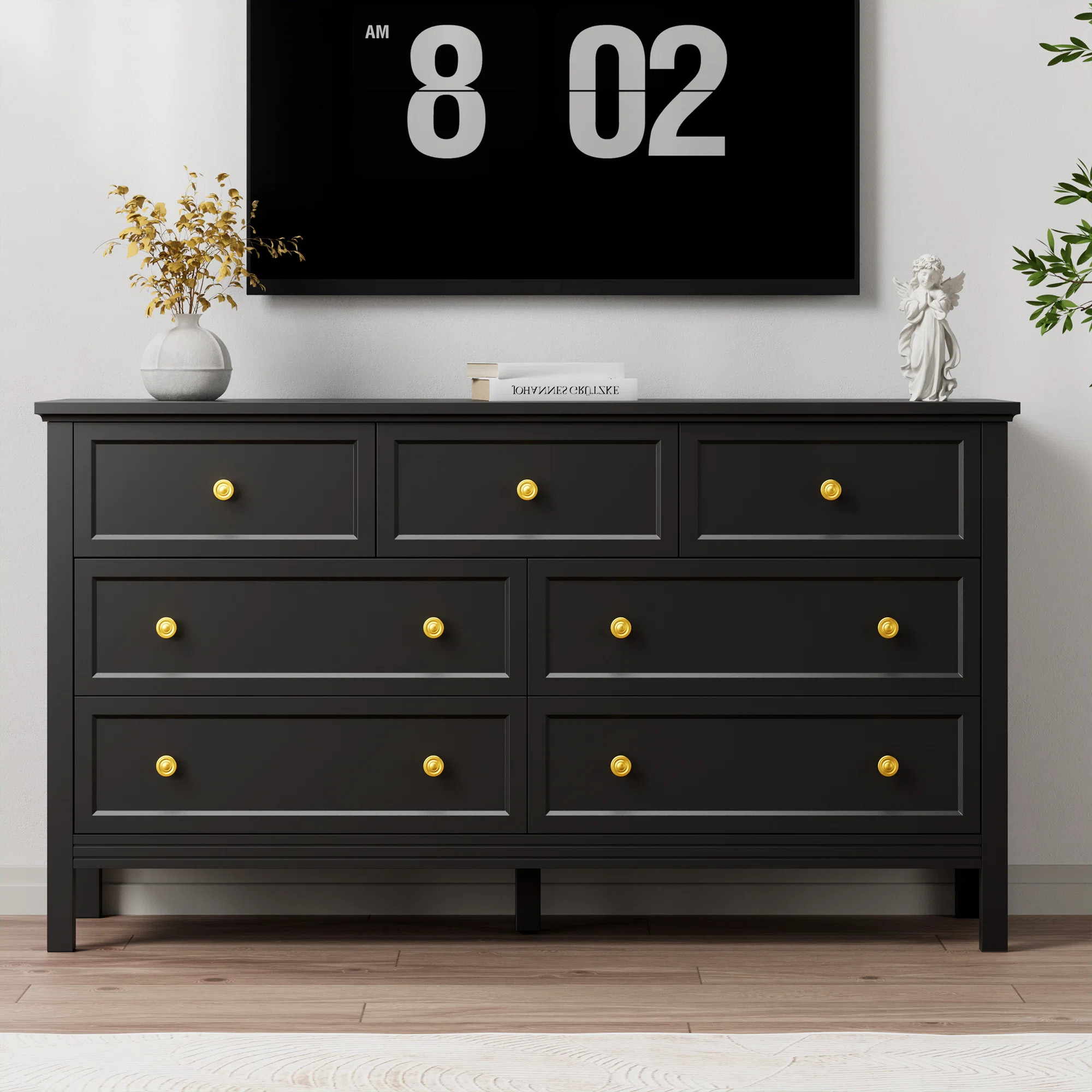 Dezmand Porter 7 Drawer Dresser, Modern Dresser With Gold Handles | Wayfair North America
