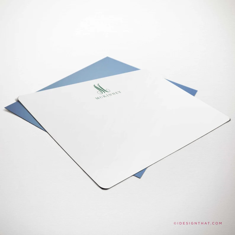 Personalized Stationary Set of Monogrammed Notecards | Custom Stationery Thank You Note Cards | C... | Etsy (US)