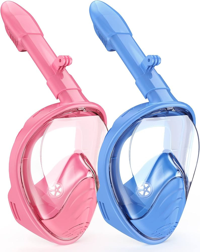 Ezire Kids Snorkel Mask Full Face, Snorkeling Gear for Kids 2-14 with Camera Mount, 180 Degree Pa... | Amazon (US)