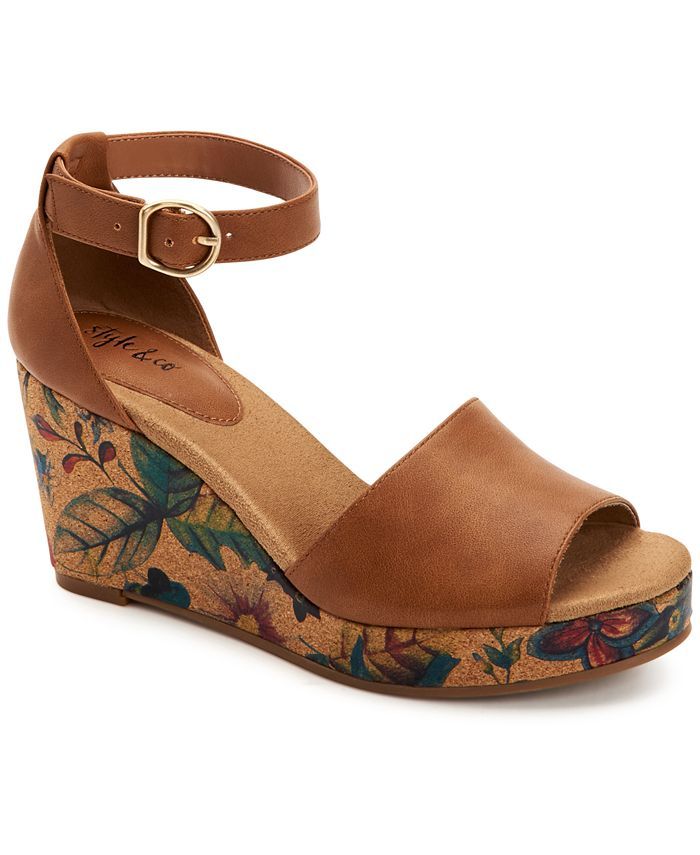 Style & Co Seleeney Wedge Sandals, Created for Macy's & Reviews - Sandals - Shoes - Macy's | Macys (US)