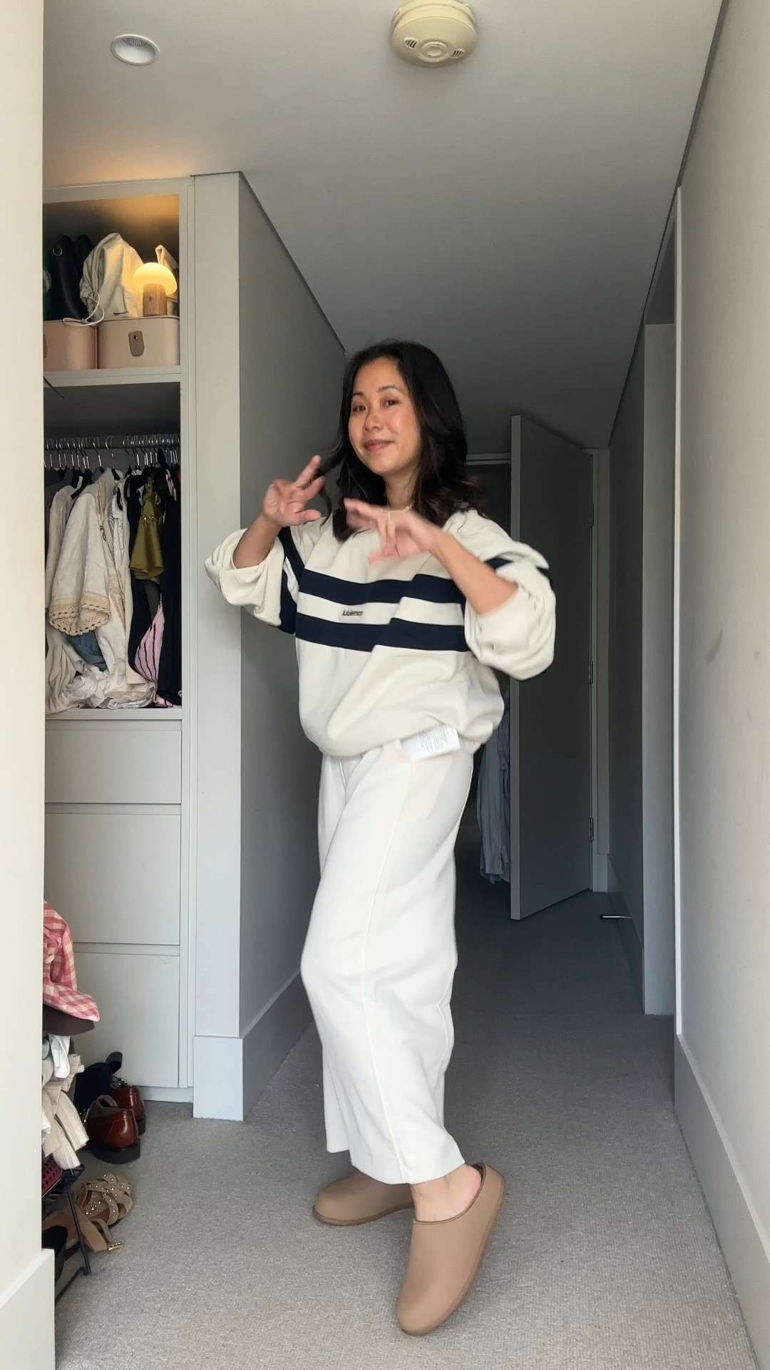 Wearing a size US 6 / AU 10 in my jumper, a size S in my (petite-friendly!!) lounge pants and a size US 7 in my mules [AD] 

 #LTKaustralia #LTKstyletip #LTKpetite