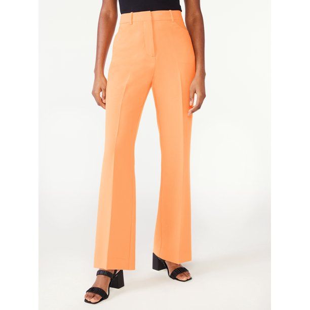 Scoop Women's High Waisted Crease Front Trousers, Sizes XS-XXL - Walmart.com | Walmart (US)