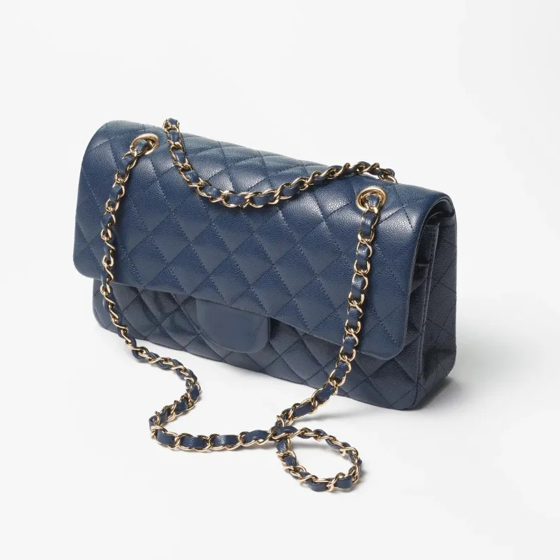 Designer bag Jumbo Double Flap Bag 25CM Real Leather Caviar Lambskin Classic Purse Quilted Handba... | DHGate