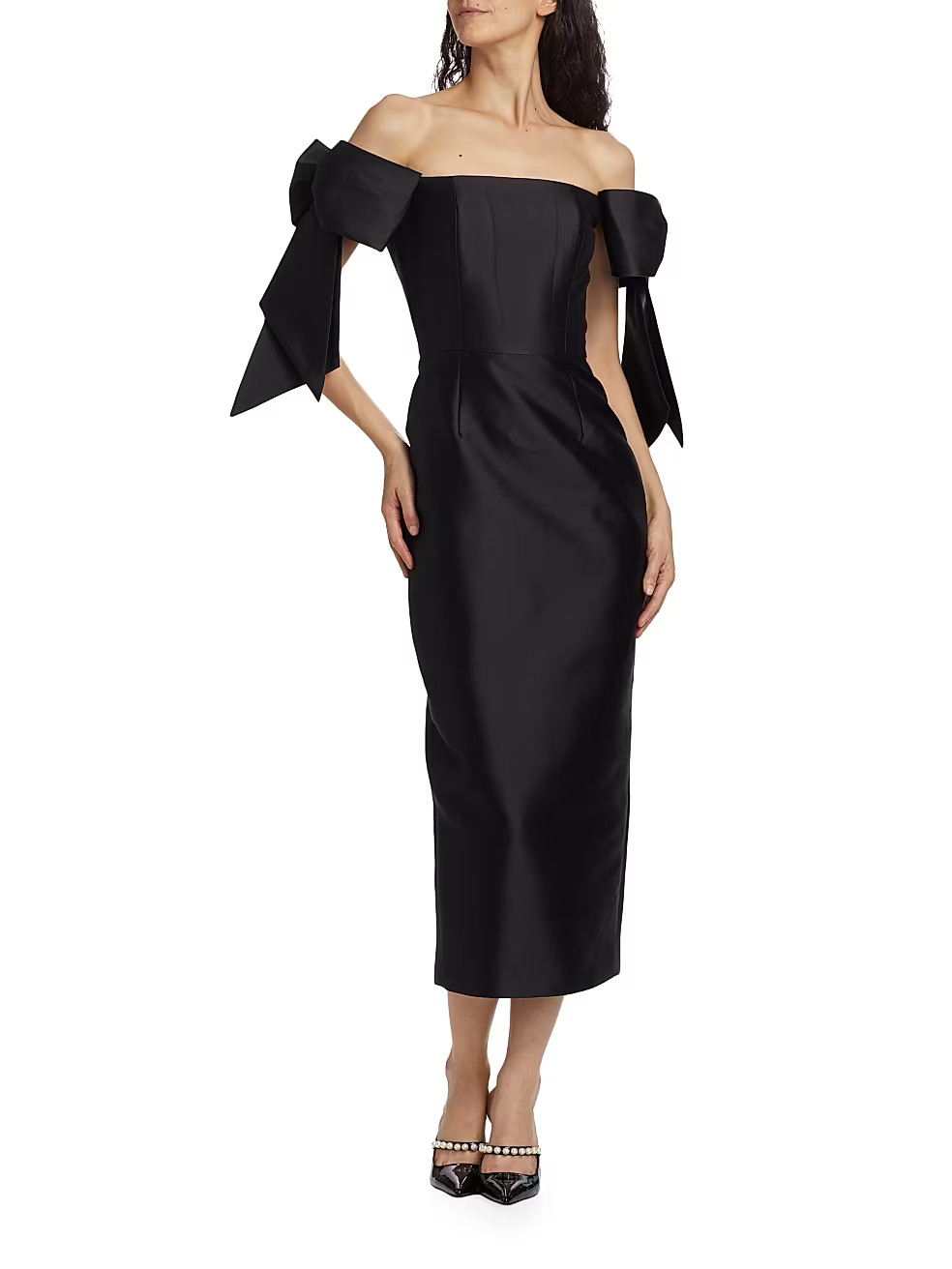 Alexia María Isabella Bow Midi-Dress | Saks Fifth Avenue