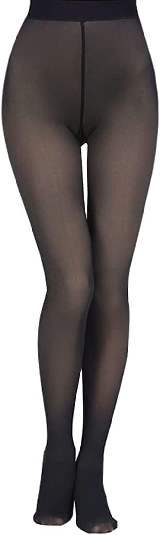 Attria Thick Fleece Lined Warm Tights for Women Winter Pantyhose Fake Translucent Pant | Amazon (US)
