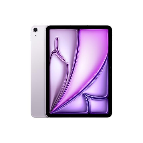Apple iPad Air 11-inch with M3 chip Built for Apple Intelligence, Liquid Retina Display, 256GB, 12MP Front/Back Camera, Wi-Fi 6E + 5G Cellular, Touch ID, All-Day Battery Life — Purple | Amazon (US)