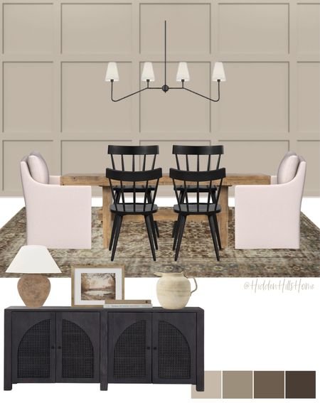 Dining room decor mood board, dining table, dining chairs, dining room design, dining room inspiration, home decor #diningroom 

#LTKstyletip #LTKhome #LTKfamily