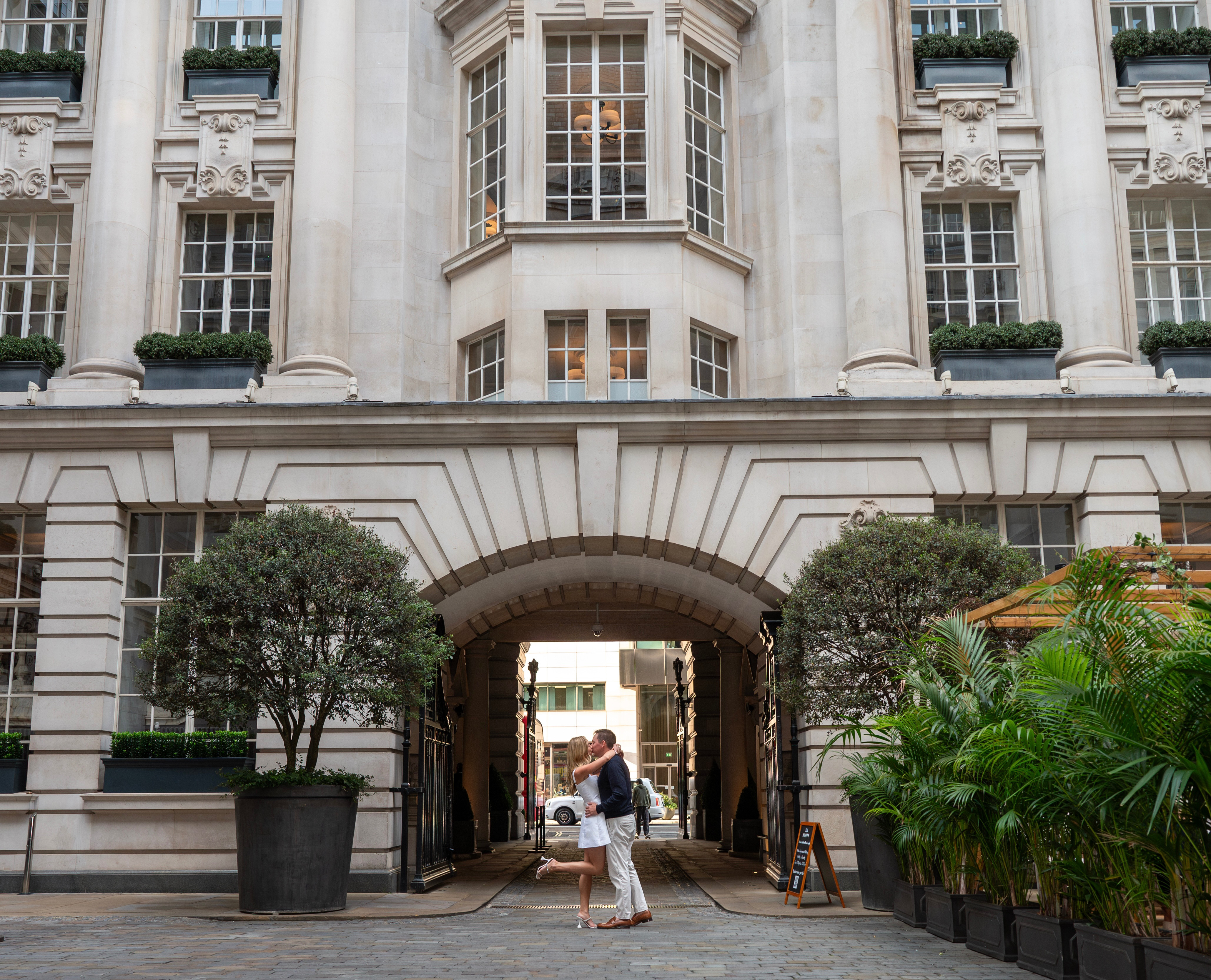 Engagement outfit - white dress, Amina Muaddi heels 

 #LTKWedding