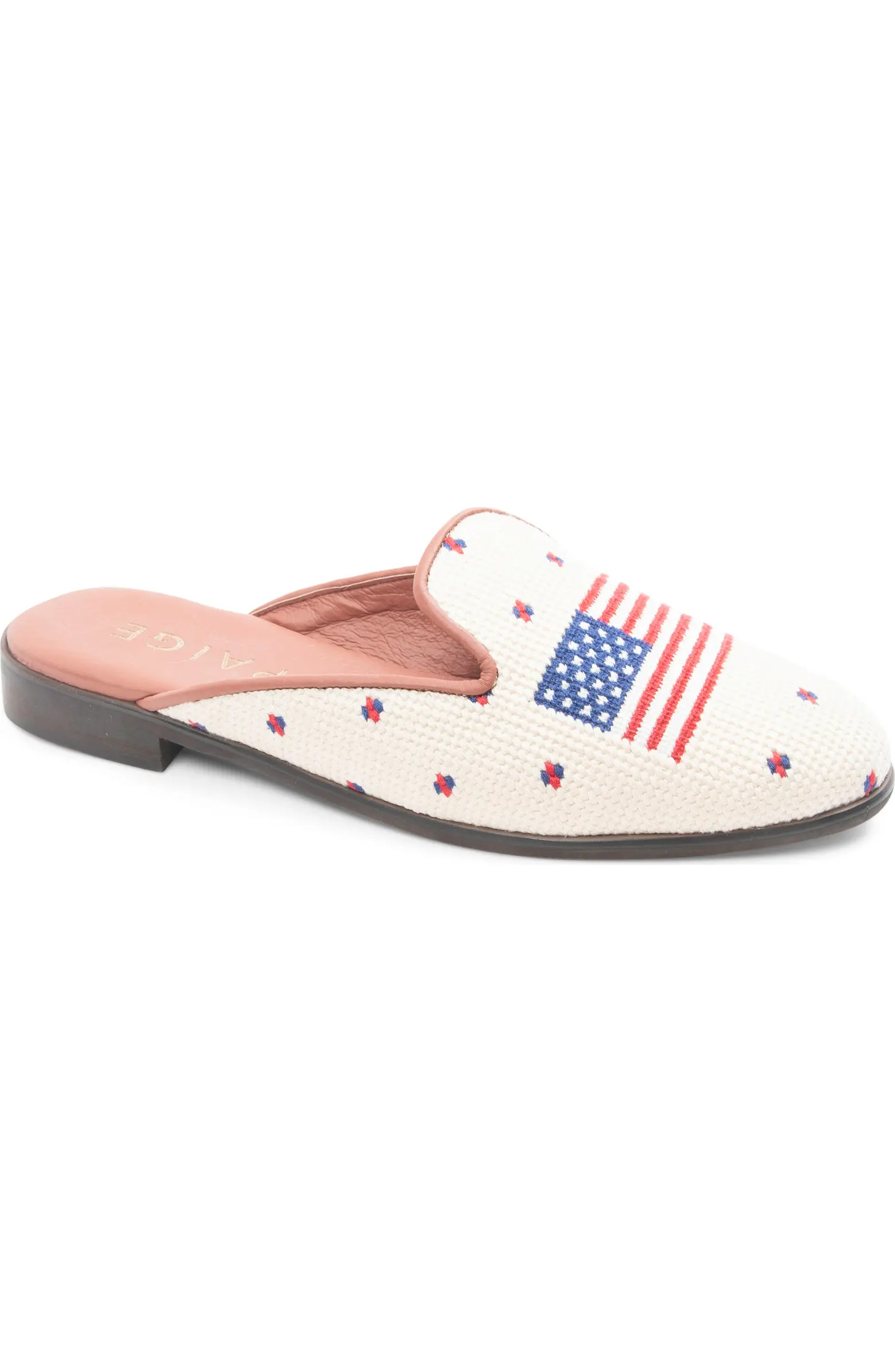 ByPaige Needlepoint American Flag Mule (Women) | Nordstrom | Nordstrom