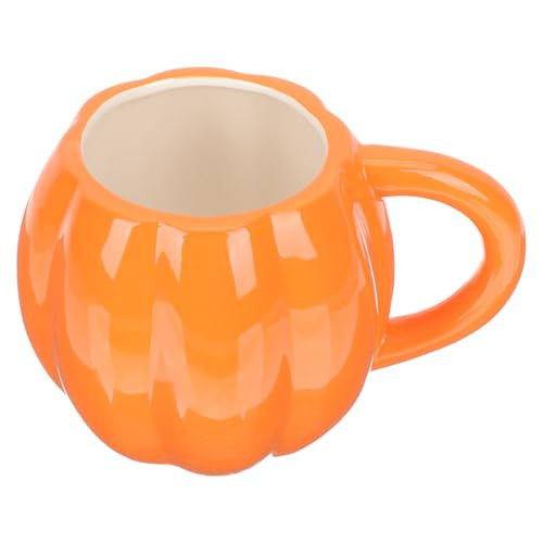 DOITOOL Ceramic Pumpkin Mug Halloween Pumpkin Cup Cute Halloween Coffee Mug Orange Milk Cup for Milk, Latte, Cappuccino, Espresso, Hot Beverage (500ml) | Amazon (US)