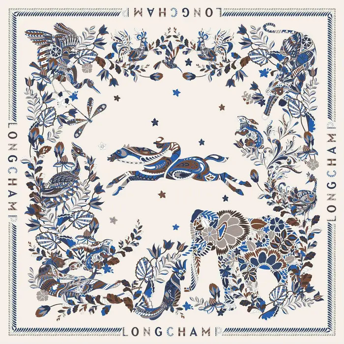 Longchamp Foret Square Silk Scarf | Nordstrom | Nordstrom